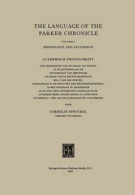 The Language of the Parker Chronicle 1