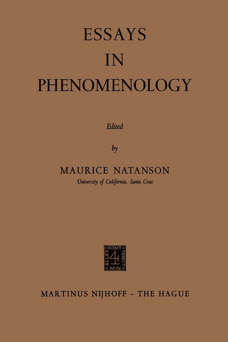 Essays in Phenomenology 1