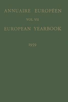Annuaire Européen / European Yearbook 1