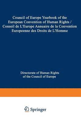 bokomslag Council of Europe Yearbook of the European Convention on Human Rights / Conseil de LEurope Annuaire de la Convention Europeenne des Droits de LHomme