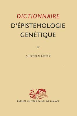 bokomslag Dictionnaire D'épistémologie Génétique
