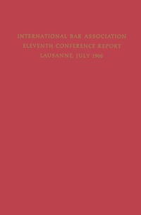 bokomslag Eleventh Conference of the International Bar Association