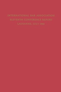 bokomslag Eleventh Conference of the International Bar Association