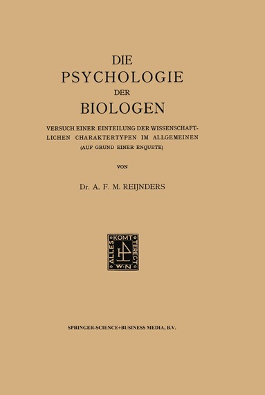 bokomslag Die Psychologie der Biologen