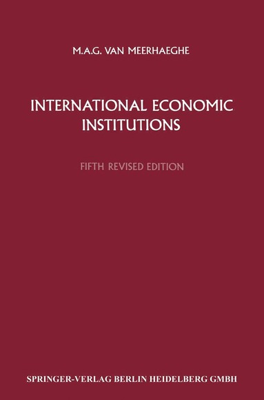 bokomslag International Economic Institutions