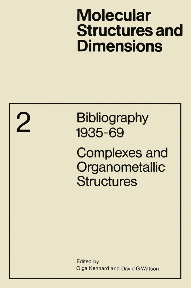 Complexes and Organometallic Structures 1