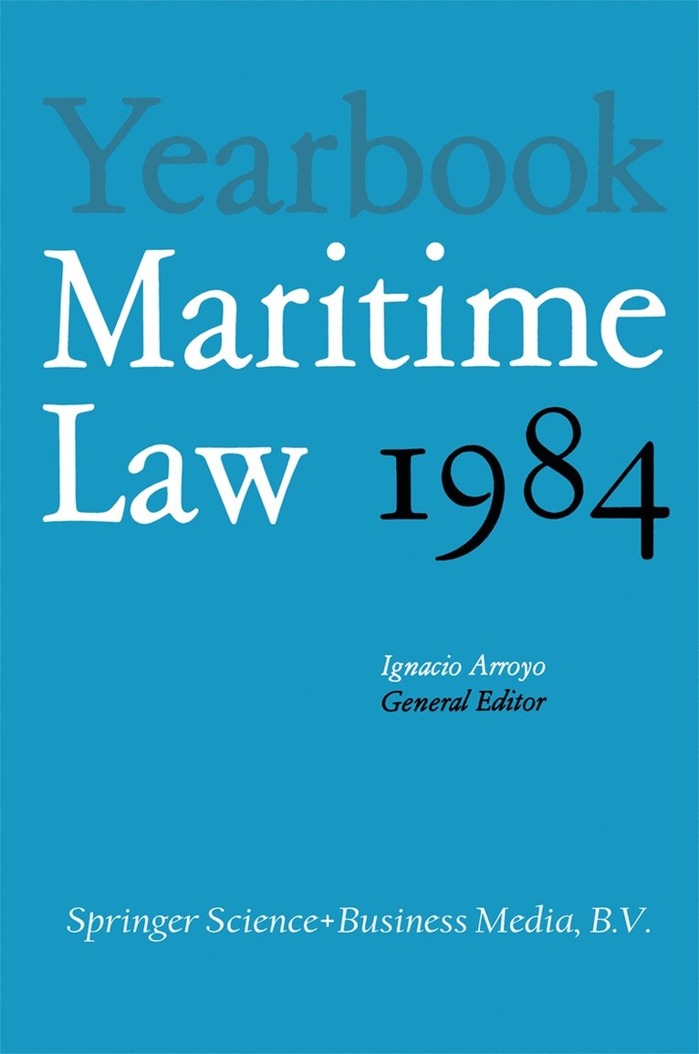 Ignacio Arroyo - Yearbook Maritime Law, Häftad
