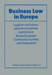 bokomslag Business Law in Europe