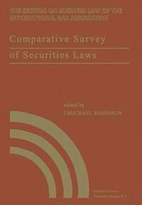 bokomslag Comparative Survey of Securities Laws