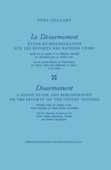 bokomslag Le Désarmement / Disarmament