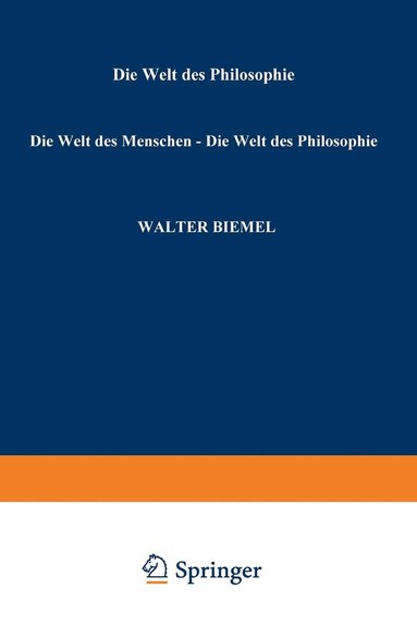 bokomslag Die Welt des Menschen  Die Welt der Philosophie