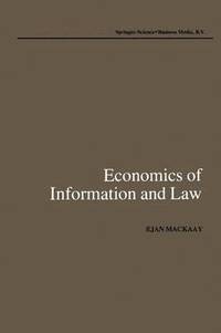bokomslag Economics of Information and Law