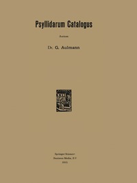 bokomslag Psyllidarum Catalogus