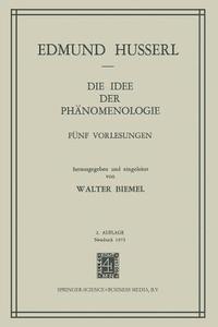 bokomslag Die Idee Der Phanomenologie