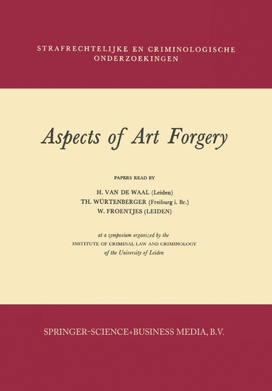 H. van de Waal - Aspects of Art Forgery, Häftad
