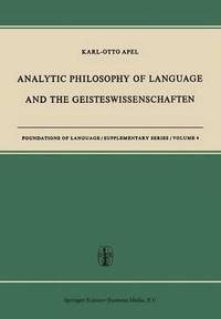 bokomslag Analytic Philosophy of Language and the Geisteswissenschaften