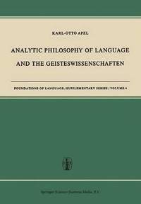 bokomslag Analytic Philosophy of Language and the Geisteswissenschaften
