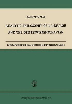 bokomslag Analytic Philosophy of Language and the Geisteswissenschaften