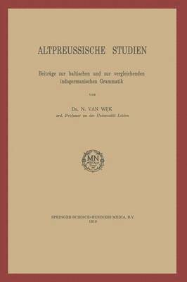 Altpreussische Studien 1
