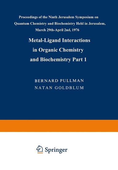 bokomslag Metal-Ligand Interactions in Organic Chemistry and Biochemistry