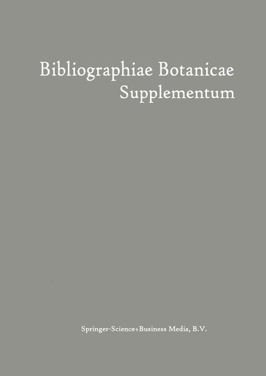 bokomslag Bibliographiae Botanicae Supplementum