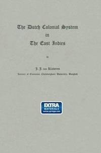bokomslag The Dutch Colonial System in the East Indies