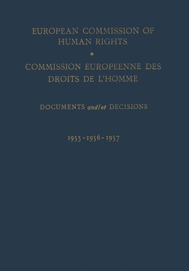 bokomslag European Commission of Human Rights / Commission Europeenne des Droits de l'Homme