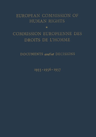 bokomslag European Commission of Human Rights / Commission Europeenne des Droits de lHomme