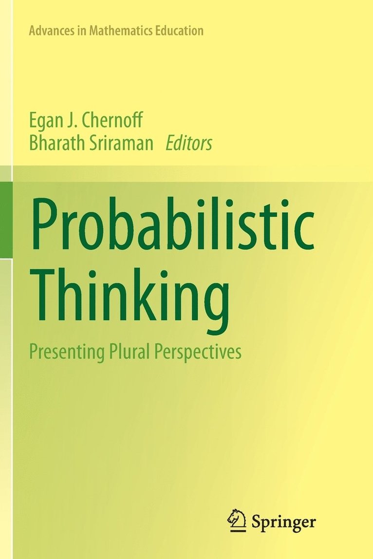 Egan J. Chernoff, Bharath Sriraman - Probabilistic Thinking, Häftad