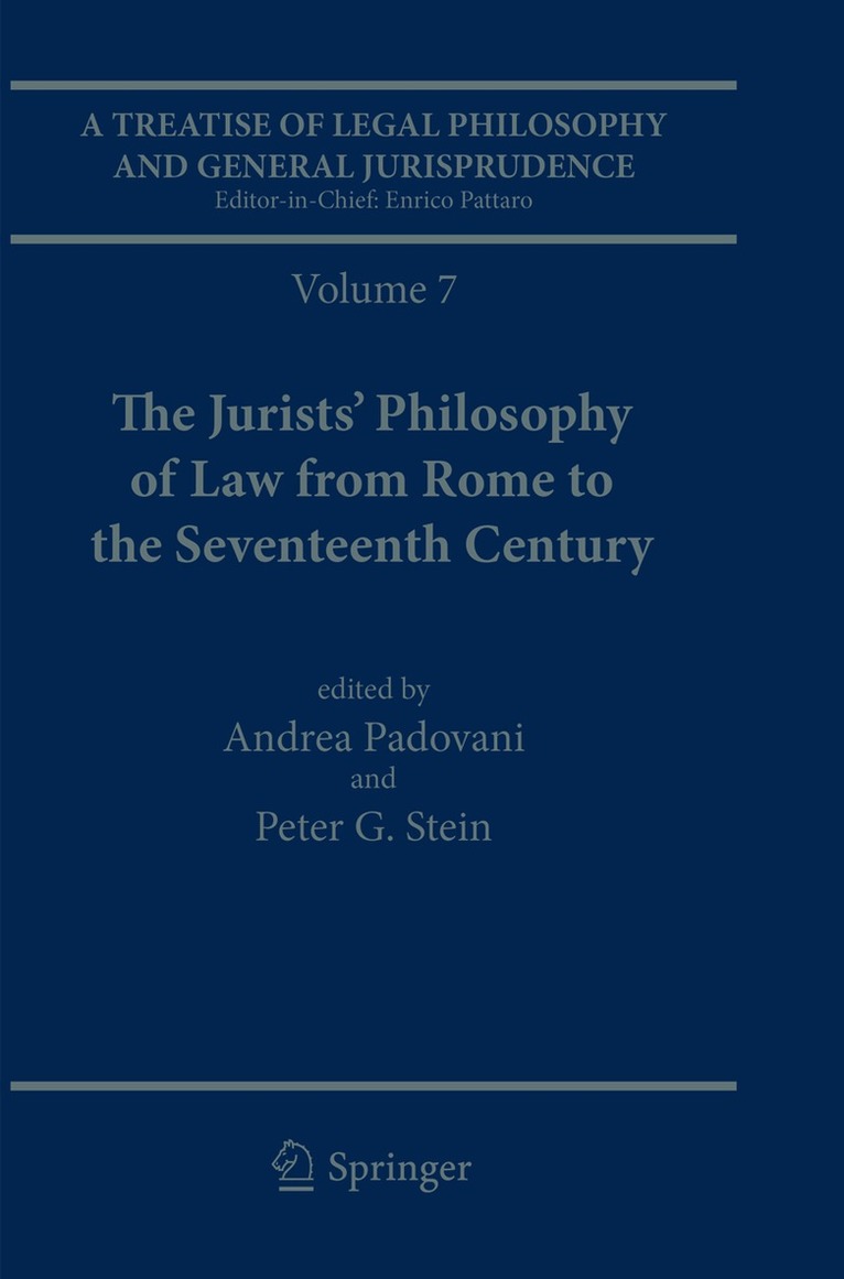 Michael Lobban, Andrea Padovani, Peter G. Stein - Treatise of Legal Philosophy and General Jurisprudence, Häftad