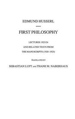 bokomslag First Philosophy