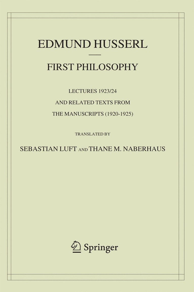 First Philosophy