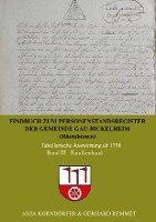 Findbuch zum Personenstandsregister der Gemeinde Gau-Bickelheim/Rheinhessen 1