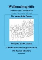 bokomslag Weihnachtsgrüße 15 DIN A 4 - Blätter mit Ausmalbildern für Mama, Papa, Oma, Opa und Freunde