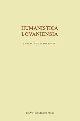 Humanistica Lovaniensia, Volume LXVI - 2017 1
