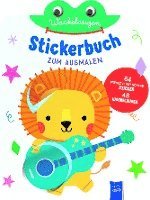 bokomslag Wackelaugen Stickerbuch zum Ausmalen (Cover Löwe)