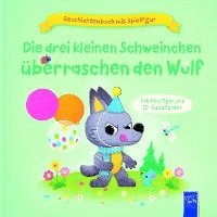bokomslag Geschichtenbuch mit Spielfigur -Die drei kleinen Schweinchen überraschen den Wolf