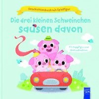 bokomslag Geschichtenbuch mit Spielfigur - Die drei kleinen Schweinchen sausen davon