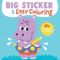 bokomslag Big Sticker & Easy Coloring (Hippo): 64 Reusable Stickers