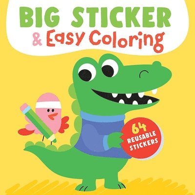 Yoyo Books - Big Sticker & Easy Coloring (Crocodile): 64 Reusable Stickers, Häftad