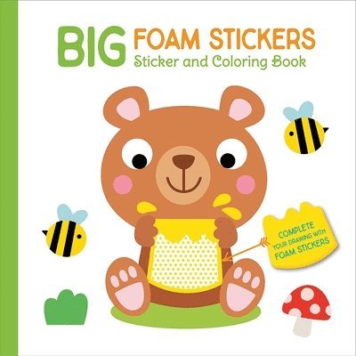 Yoyo Books - Big Foam Stickers: Sticker & Coloring Book (Bear & Friends), Inbunden