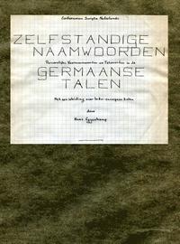 bokomslag Zelfstandige naamwoorden, persoonlijke voornaamwoorden en telwoorden in de Germaanse talen, met een inleiding over Indouropese talen.