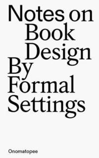 bokomslag Notes on Book Design