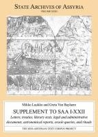 Supplement to SAA IXXII 1