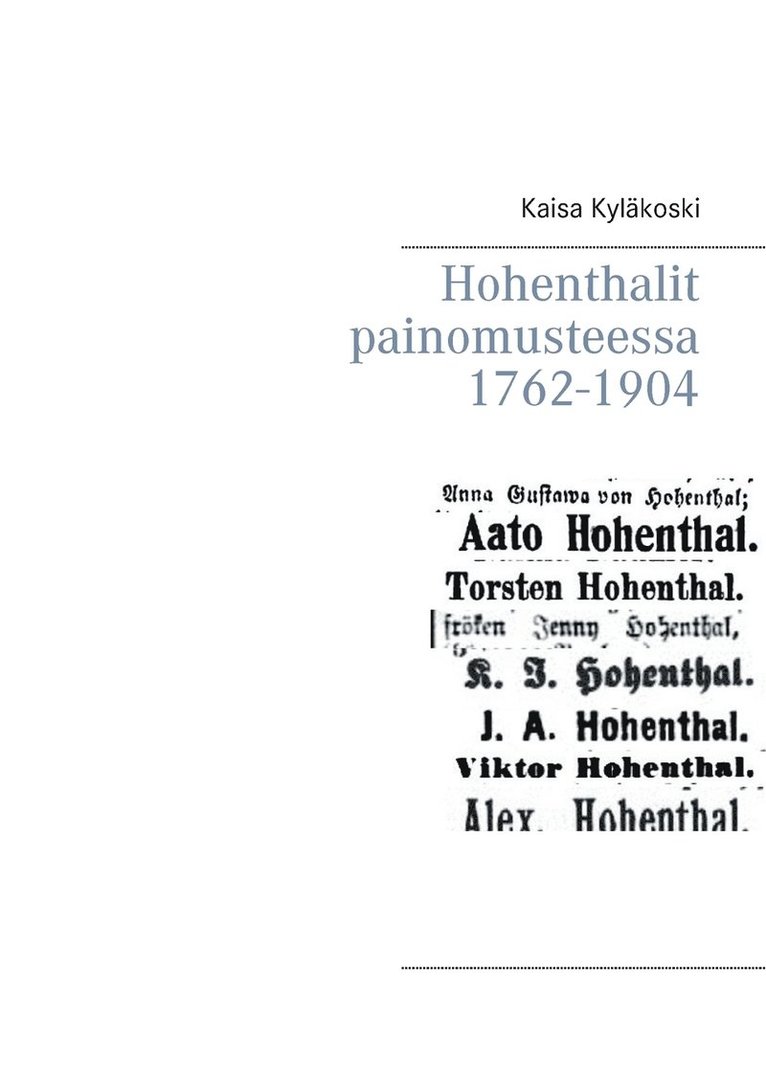 Hohenthalit painomusteessa 1762-1904 1