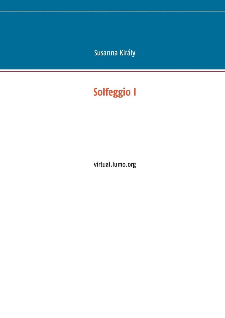 Susanna Király - Solfeggio I, Häftad