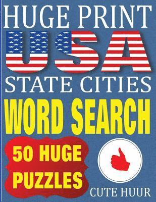 Huge Print USA State Cities Word Search 1