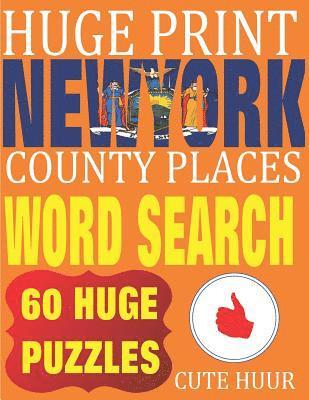 Huge Print New York County Places Word Search 1