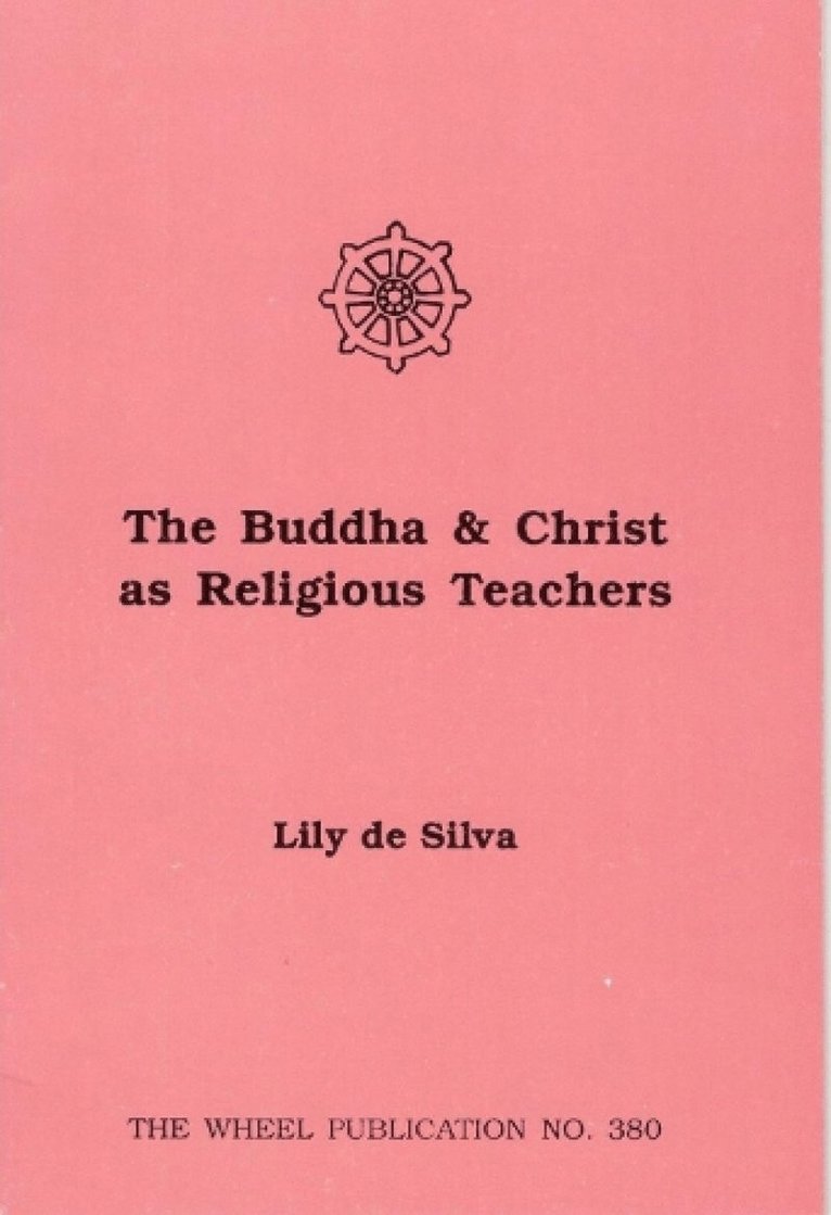 Buddha and Christ as Religious Teachers