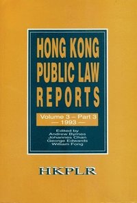 bokomslag Hong Kong Public Law Reports V 3 Part 3